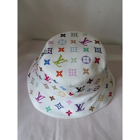Louis Vuitton White LV x TM Reversible Superflat Bucket Hat S sz